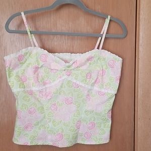 Anthropologie Elevenses Cabbage Rose Tank Top 10